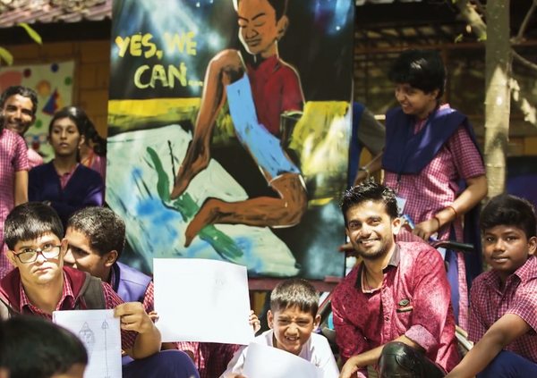 Performing live for the specially abled children!